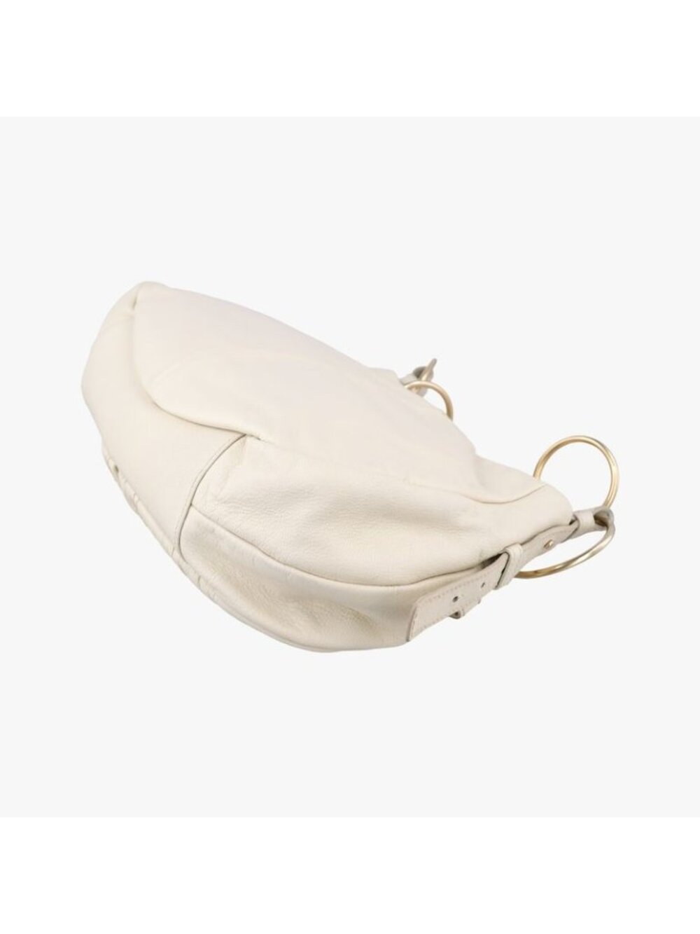 ★SOLD★ Saint Laurent Yves Laurentsaharienne White Leather Messenger Bag - Picture 6 of 15